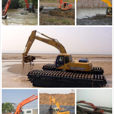 湿地挖掘机租赁,陆地用挖掘机租赁找洪湖市辉耀工程机械设备